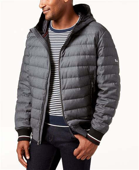 men's hooded puffer jacket michael kors|michael kors lightweight puffer jacket.